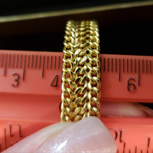**SOLD**14k Solid Yellow Gold Mesh Bracelet made in Italy 7", 10mm, ≈9.54 grams - Picture 8 of 9